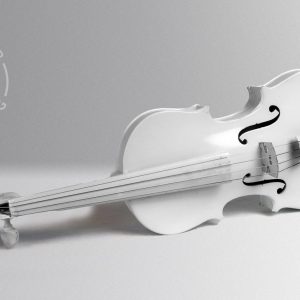 Prop Violin - White