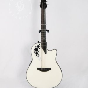 Ovation 2078ME Elite Signature Acoustic Guitar - White