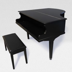 CenterStaging 5' Baby Grand Piano Shell - Black