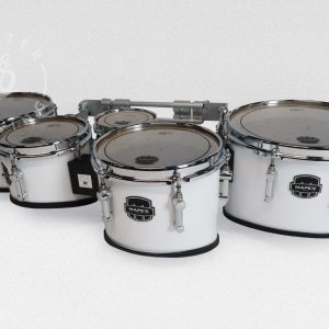 Mapex Marching Tenor Quint with Harness - White