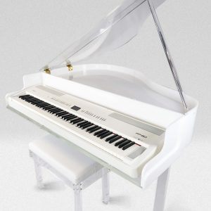 CenterStaging 4' Baby Grand Piano Shell - Clear/White