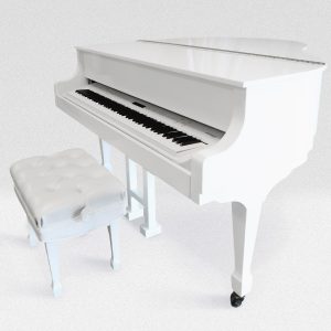 CenterStaging 5' Baby Grand Piano Shell - White